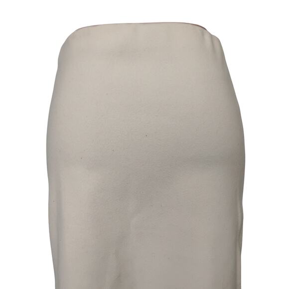 Zara Wooly Pencil Asymmetric Skirt Size Small Beige Pullon Fall Staple - Picture 5 of 7
